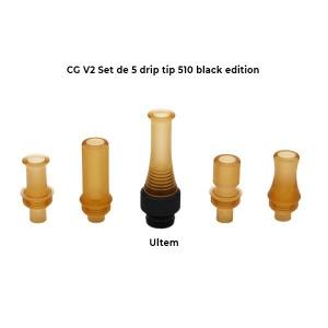 Set of 5 drip tips 510 black edition